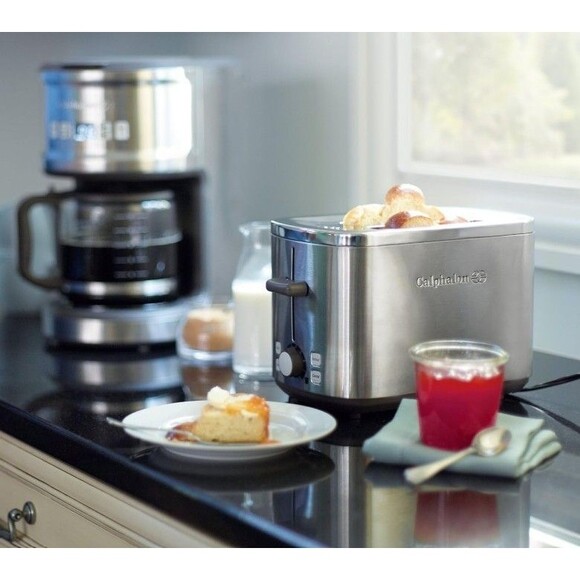 Calphalon 2 Slot Stainless Steel Toaster HE200ST 1779206 Extra-Wide Slots - Picture 1 of 11
